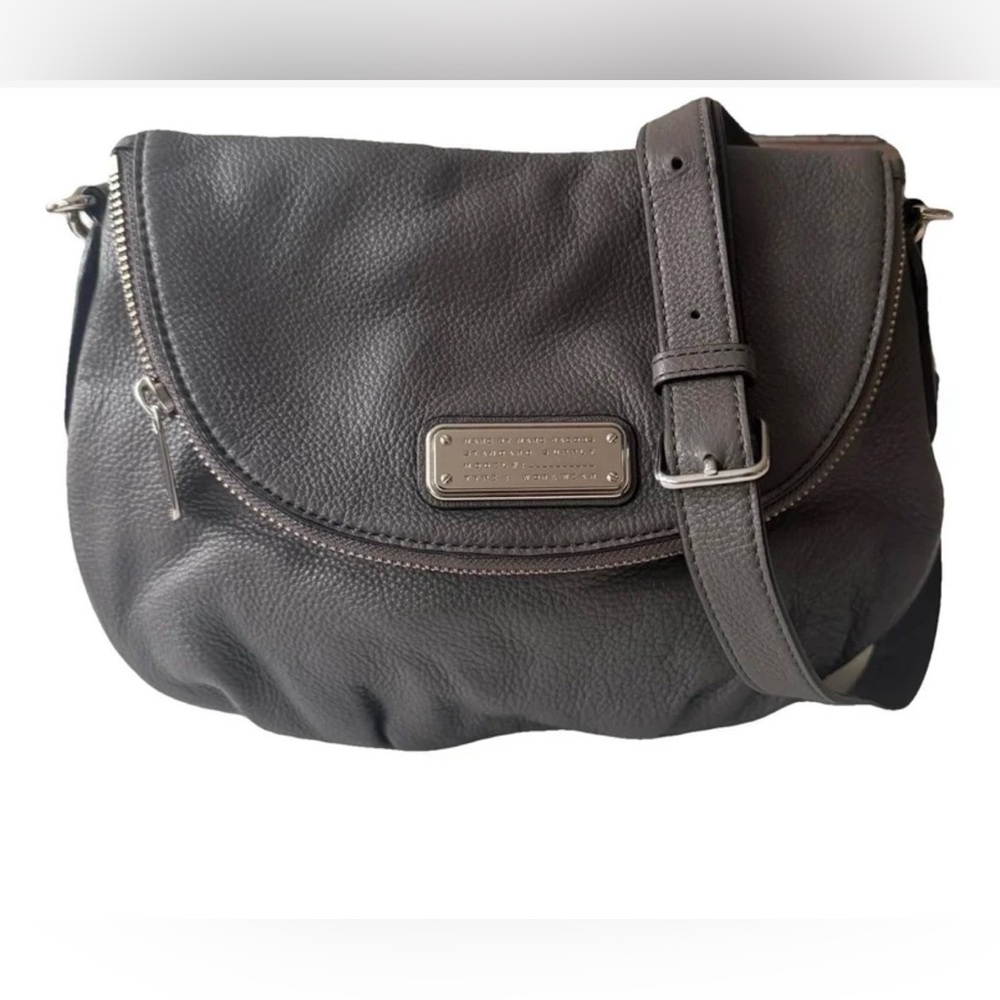 Marc By Marc Jacobs Gray Leather Bag with Gold Accents